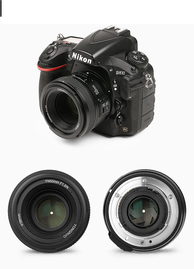 Yongnuo Yn50mm F1.8 Lens - Large Aperture for Canon & Nikon