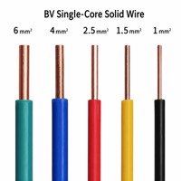 Fil électrique en cuivre BV BVR de première qualité, 2,5 mm, 4 mm, ignifuge, câble de construction pour câblage de studio