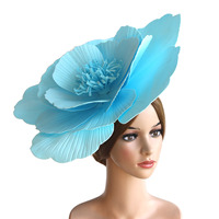 Vente en gros, Meilleure vente : Fascinator en mousse à fleurs surdimensionné, accessoire de cheveux pour femmes pour le Derby, le Carnaval et les fêtes