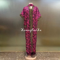 Nouvelle Mode Robe Mère Ethnique Industrie Lourde Imprimé Diamant Chaud Ample Bubu Africain pour Femmes Musulmanes en Polyester