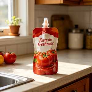 Bolsa de Embalaje Flexible Personalizada, Vacía, con Boquilla, de Grado Alimenticio, a Prueba de Fugas, para Mantequilla de Maní, Pasta de Sésamo, <span class=keywords><strong>Queso</strong></span> y Salsas - Product Image 4