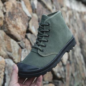 Botas de Desierto de Una Pieza con Cordones Redondos y Punta Alta 2026 para Hombre, Zapatos de Lona para Senderismo al Aire Libre y Deportes Casuales - Product Image 1
