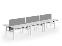 Vente flash Bureau de travail de bureau réglable en hauteur double face pour 4/6/8 personnes Mobilier de bureau