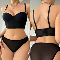 XX102 Design Ensemble de culottes et de soutiens-gorge assortis à armatures pour femmes, 2 pièces