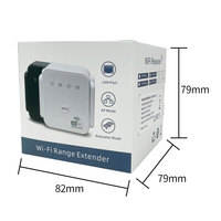 Meiweisi Extensor de Rango WiFi Inalámbrico de 1200Mbps, Amplificador de Señal, Repetidor de Internet de Largo Alcance, Red 2.4G 5G, 4x2.0dbi