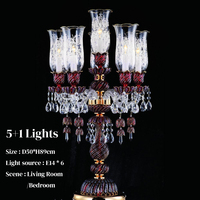 Lampe de table LED en cristal K9 de luxe moderne, lampe de bureau européenne pour villa, hôtel, hall, chambre, restaurant, décoration intérieure, éclairage de chevet