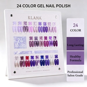 Ensemble de vernis à ongles en gel UV violet lavande 24 couleurs avec nuancier, vente en gros, salon, bricolage, nail art - Product Image 1