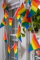 Guirlande de drapeaux arc-en-ciel, banderole à rayures colorées pour intérieur et extérieur, pour festival LGBT