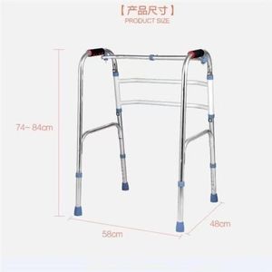 Shlai Stainless Steel Walking Aid 74-84cm Height Adjustable For <b>Elderly</b> Support - Product Image 1