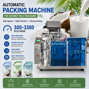 Machine de remplissage automatique de sachets à bec verseur pour eau de coco et yaourt, équipement d'emballage de boissons liquides, directement de l'usine - Product Image 1