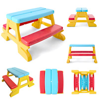 Ensemble table et chaises pliantes en PE pour enfants, écologique, pour intérieur et extérieur, mobilier pour enfants pour la maternelle, la maison de jeux et les attractions