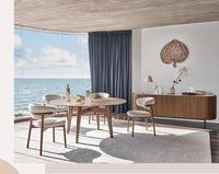 Ensemble table et chaises de salle à manger Sigma Garden pour 2 personnes, couleur violet, avec 8 chaises blanches d'extérieur, chaises dorées et blanches pour table à manger