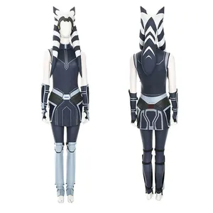 BAIGE - Fantasia de cosplay adulto Tano de boa qualidade, traje de batalha de clone de Halloween, conjunto completo de uniforme feminino de Halloween, cos