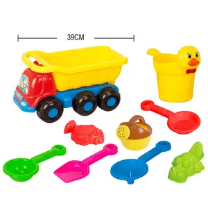 Set Truk Mainan Anak Laki-laki dan Perempuan, Mainan Taman Luar Ruangan Pasir Pantai Mainan Musim Panas untuk Anak Laki-laki dan Perempuan
