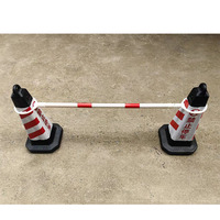 Barrera de Seguridad Retráctil de Plástico Plegable para Carreteras, Cono de Advertencia, Barra de Conexión, Postes de Barrera Reflectantes de Tráfico ABS