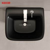 Kidoir B-187 Wudu Lavabo Musulman Lave-Pieds Noir Mat Double Niveau Ablution Wudu Lavage Wudumate Lavage à la Main Wudhu Bassin Pour Masjid