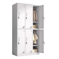 Armoire métallique pour vêtements, vestiaire en acier pour gymnase, école, hôpital, casier métallique pour vêtements à 6 portes