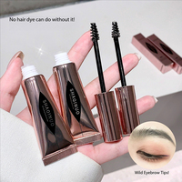 SHAQINUO Gel à sourcils naturel végétalien teinté 3D, séchage rapide, waterproof, longue tenue, résistant à la transpiration, 2-en-1, coiffant et personnalisable