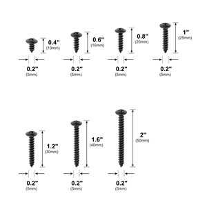 M5 10-50mm <span class=keywords><strong>Phillips</strong></span> <span class=keywords><strong>Pan</strong></span> đầu ren vít đen lớn đầu tròn tự khai thác vít cho đồ nội thất tủ gắn trên gỗ - Product Image 3
