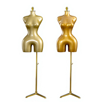 Mannequin féminin grande taille réaliste, avec fesses et poitrine généreuses (BBL), en plastique, pour présentation de vêtements haut de gamme, torse sur pied