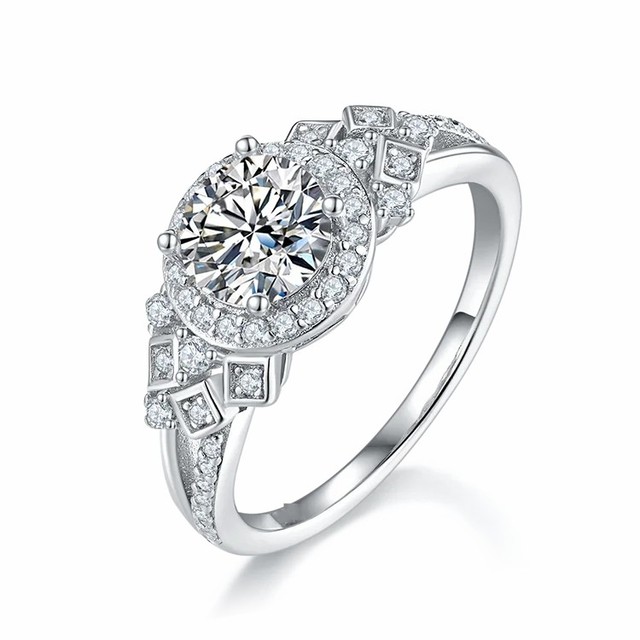 SGARIT Wholesale Fine Jewelry Platinum Engagement Ring PT950 Bezel Design 1 Carat IGI Certified Lab Grown Diamond Wedding Ring