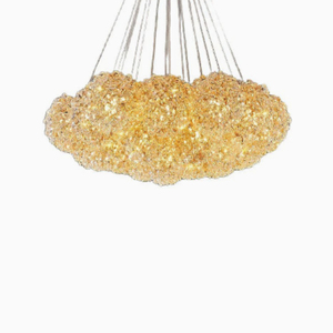 Lampadario a Sfera in Cristallo, Luci Decorative <span class=keywords><strong>per</strong></span> Soggiorno, Lampada a Sospensione Angora, Luce Pendente a Nuvola di Quarzo - Product Image 2