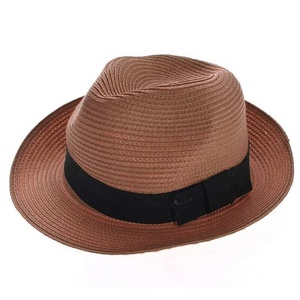 Sombreros para el sol, <span class=keywords><strong>sombrero</strong></span> <span class=keywords><strong>Fedora</strong></span> de estilo cubano de paja para la playa, ala ancha, <span class=keywords><strong>verano</strong></span>, <span class=keywords><strong>mujer</strong></span>, parte superior plana, ala ancha, rafia, señoras, personalizado, OEM, adultos - Product Image 2
