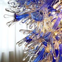 Lustre suspendu moderne de luxe en verre de Murano pour la décoration de mariage