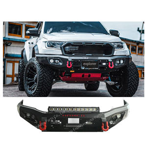 Bumper Depan Mobil HM Steel untuk Ranger Raptor T6T7T8 2012-2021 Dengan Braket Winch LED Bullbar untuk Ranger Raptor - Product Image 1