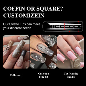 4 in 1 Plastic Dual <b>Nail</b> Forms Extra Long Coffin Quick Building Mold for <b>Nail</b> <b>Extension</b> - Product Image 6