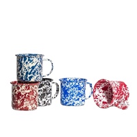 Tasse à café en céramique imprimée Logo personnalisable sud-coréen Splash métal acier pour Camping en plein air éclaboussures tasse mouchetée