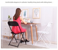 Chaises pliantes portables en plastique avec dossier pour exposition, formation, bureau, conférence, salle à manger, dortoir