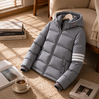 Veste matelassée à capuche pour femme OEM ODM, 90% duvet de canard blanc, garnissage 150g, coupe-vent isolant style preppy, vente en gros UE