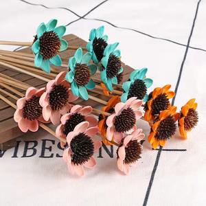 Flores secas hechas a mano, girasoles artificiales para decoración del hogar, flores <span class=keywords><strong>Happy</strong></span> - Product Image 1
