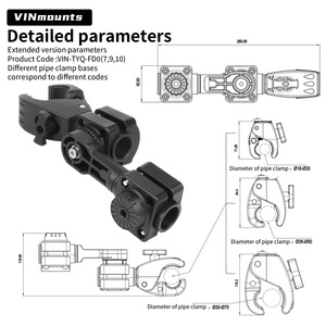 Soporte para transductor de sonda de pesca, abrazadera multiuso para Garmin Livescope LVS34 VIN-TYQ-FD09 - Product Image 2