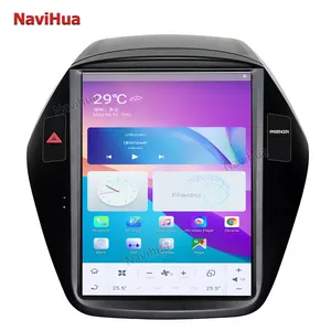 Navihua Android Auto Radio Verticaal Scherm 10.4 Inch Autoradio Dvd-Speler Voor Tesla Stijl Hyundai Ix35 2010-2015