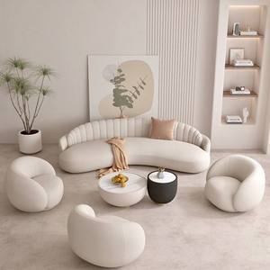 Divano Reclinabile Chesterfield Vittoriano Crema, Set Due Posti per Appartamento, Hotel, Lobby, con Struttura in Legno per <span class=keywords><strong>Soggiorno</strong></span> - Product Image 4