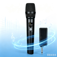 Microphone sans fil Aidi Audio 2.4G, 1 émetteur, 1 récepteur, plug and play, micro pour scène, mariage, enregistrement, diffusion en direct
