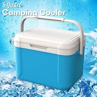 Glacière multifonctionnelle en plastique isolé de qualité alimentaire pour l'extérieur, portable, de grande taille, pour voiture.