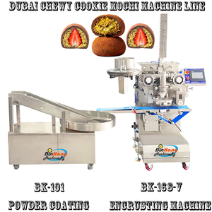 Máquina Automática para Hacer Galletas de Chocolate y Malvavisco Coreanas Binkang, Máquina de Recubrimiento de Mochi con Plato Giratorio, Línea de Producción - Product Image 1