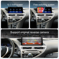 Pantalla Inalámbrica Carplay de 12.3 Pulgadas con Sistema Linxu, Radio para Auto, Navegación Multimedia GPS, Reproductor de DVD para Lexus Serie RX RX350 RX450 09-14