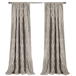 Fabbrica pronta all'uso di design di lusso soggiorno camera da letto spazzolato oscurante <span class=keywords><strong>tende</strong></span> romantiche a doppia apertura <span class=keywords><strong>tende</strong></span> - Product Image 1