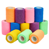Bandage Cohésif Non Tissé Imperméable Auto-Adhésif Élastique 10cm 4.5m pour Soins Vétérinaires et Sportifs des Plaies