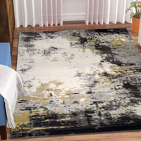 Tapis d'appoint abstrait bleu anthracite sur mesure pour salon, chambre et hôtel