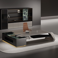 Meubles de direction commerciaux, bureau moderne pour le patron, table de PDG, bureau de directeur, mobilier de bureau de luxe