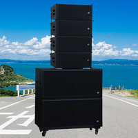 Enceintes Line Array Haut-parleurs professionnels actifs doubles alimentés de 10 pouces Système de sonorisation actif/passif avec double caisson de basses de 18 pouces