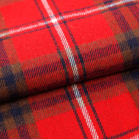 Tissu de chemise en flanelle écossaise à carreaux, en polyester et coton teint en fil, personnalisable pour l'hiver