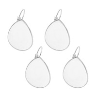Boucles d'oreilles en acier inoxydable, 50 pièces, personnalisées, à remplir avec crochet pour femmes, en argent