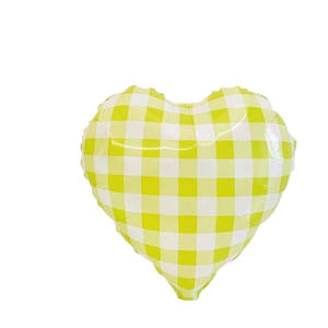 Globos de Aluminio con Diseño de Corazón Pastel, Cuadros Azules y Blancos, para Fiestas de Fotografía, Decoración de Fiestas de Fútbol 2026 - Product Image 6