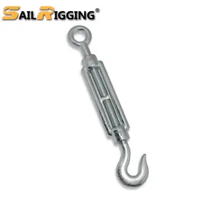 Wholesales Heavy Duty Din1480 Wire Rope Turnbuckle Hook Forged Steel Galvanized Din1480 Turnbuckles